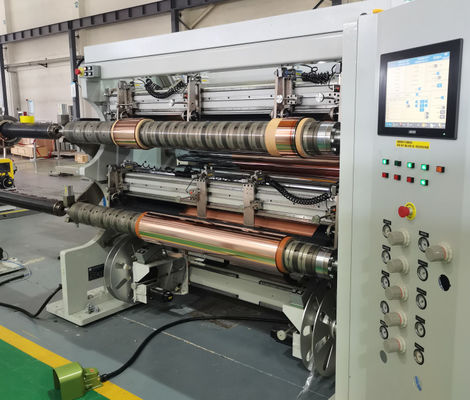 Min. Spessore del substrato 3μm PET+Cu, OPP+Cu, PET+Al Rewinder Slitting Machine